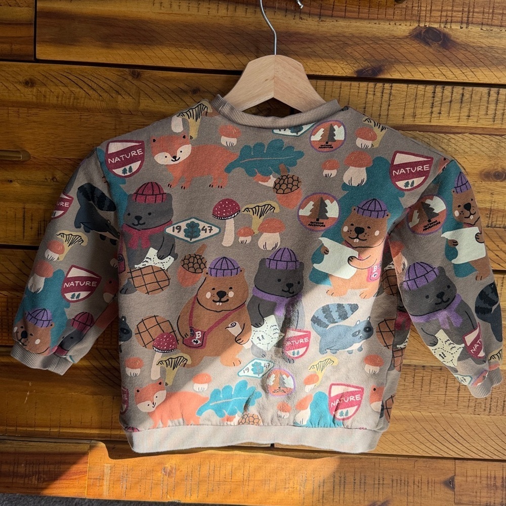 H&M Kids Animal Print Sweatshirt - Brown - Picture 4 of 4